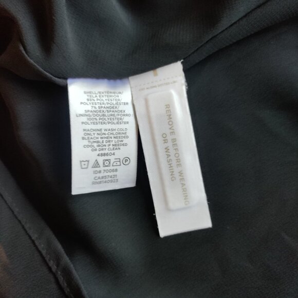 LOFT Women's Black Dress Size 22 Plus Size Flutter Sleeves Ruffle‎ LBD New - Picture 5 of 9